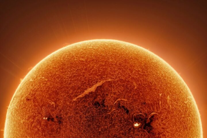 Photograph Shows International Space Station Traversing the Fiery Surface of the Sun