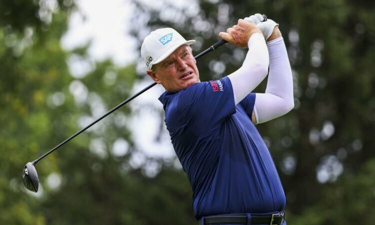 Golf Legend Ernie Els Wins First Senior Major Title at Kaulig Championship