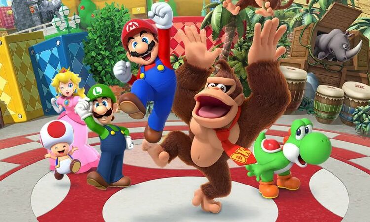 A rollercoaster and rhythm games await you in Super Nintendo World’s new Donkey Kong area