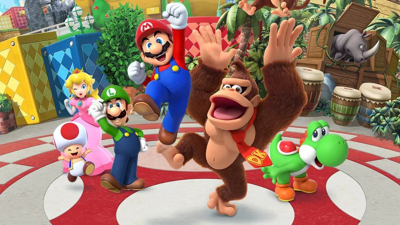 A rollercoaster and rhythm games await you in Super Nintendo World’s new Donkey Kong area