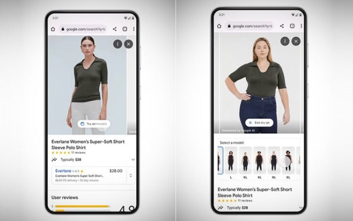 A new AI tool in Google’s Shopping tab suggests similar clothing based on your fashion idea